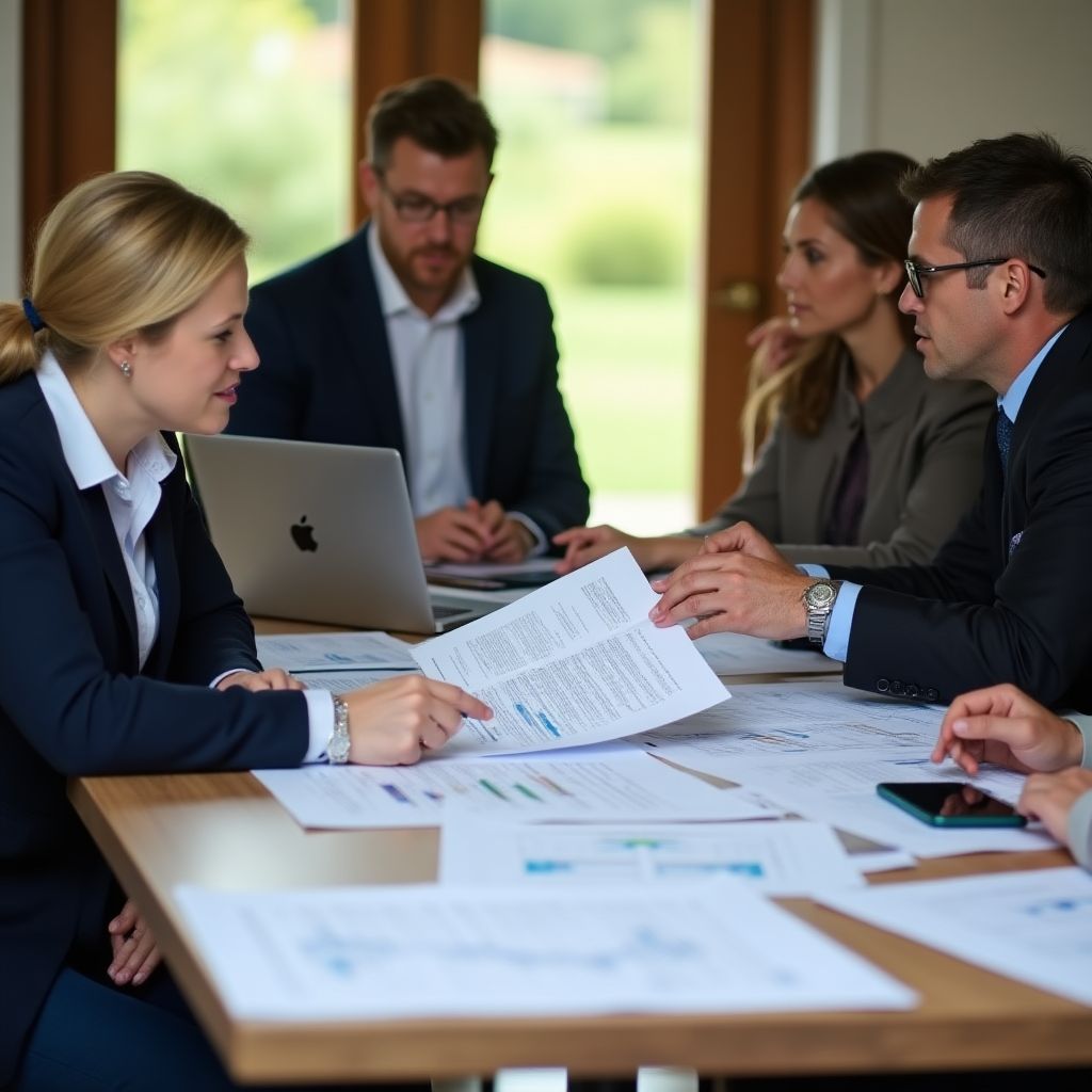 Financial planning session with client